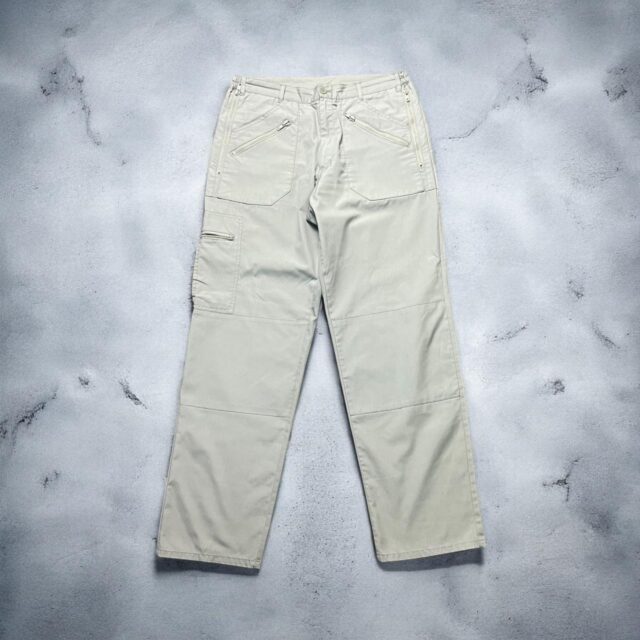 Vintage Mens Beige Cargo Pants - 34"
