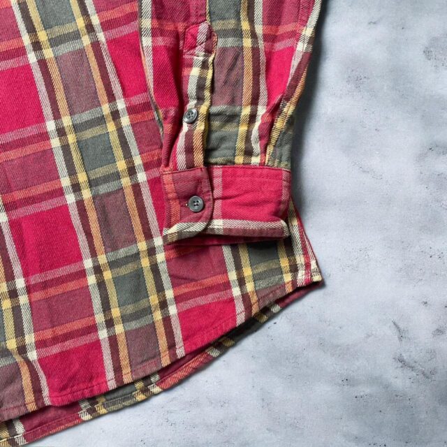 Vintage Mens Y2K Plaid Shirt Hoodie - L