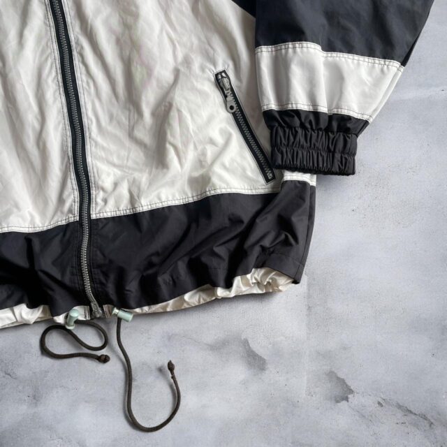 Vintage Monochrome Showerproof Windbreaker Bomber Jacket -XL