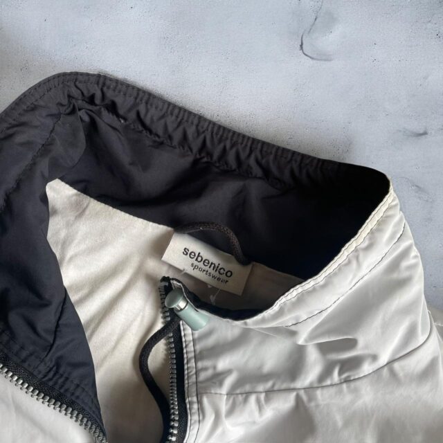 Vintage Monochrome Showerproof Windbreaker Bomber Jacket -XL