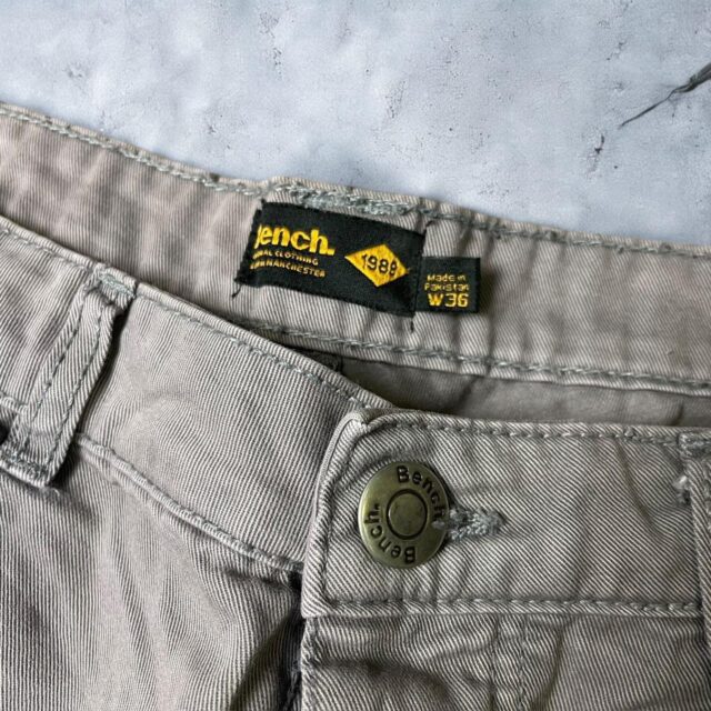 Vintage Y2K Mens Bench Grey Utility Cargo Shorts - 36"