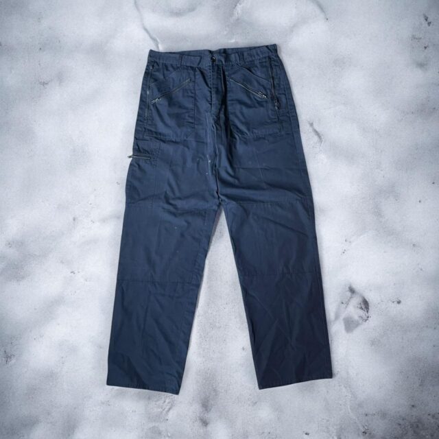 Y2K Mens Navy Blue Cargo Pants - 36"