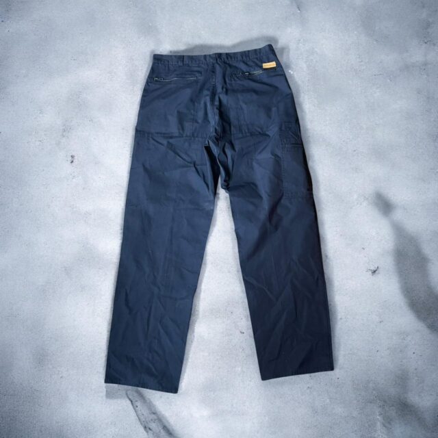 Y2K Mens Navy Blue Cargo Pants - 36"
