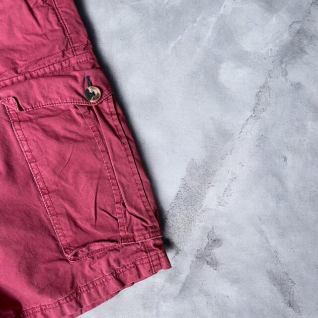 Mens Burgundy Cargo Shorts - 34"