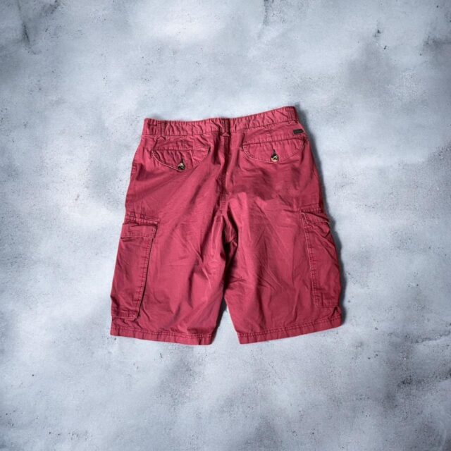 Mens Burgundy Cargo Shorts - 34"