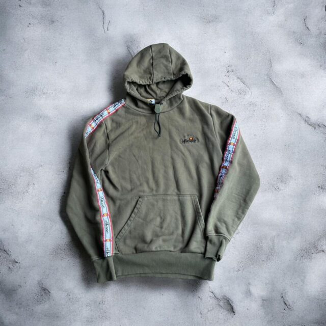Vintage Y2K Men's Khaki Ellesse Hoodie - M