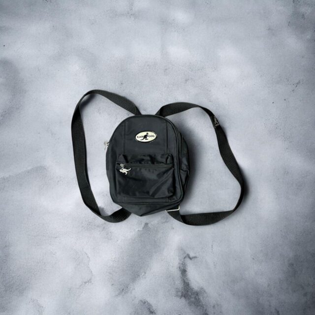 Vintage Black Kangol Rucksack