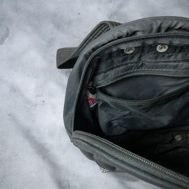 Vintage Black Kangol Rucksack