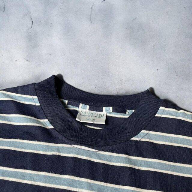 Vintage Mens 90s Striped Tshirt  - XL