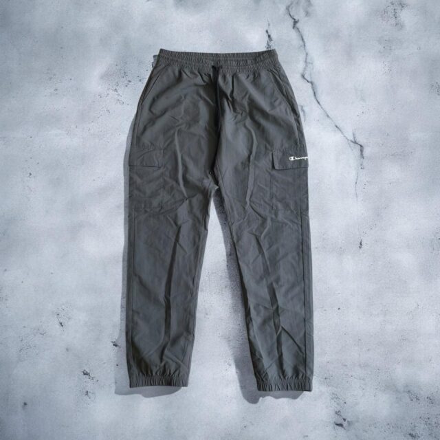 Mens Grey Champion Cargo Trackie Bottoms - M