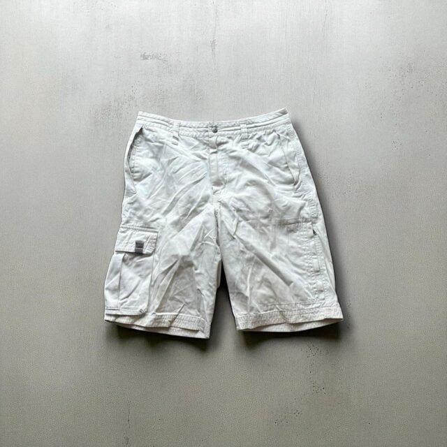 Vintage Mens Beige Utility Cargo Shorts - 32"