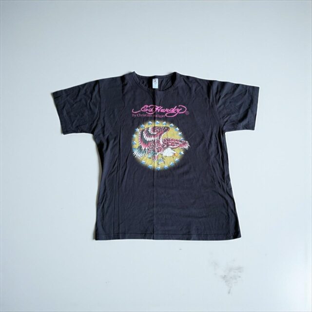Mens Vintage Ed Hardy Spell Out Tshirt - L