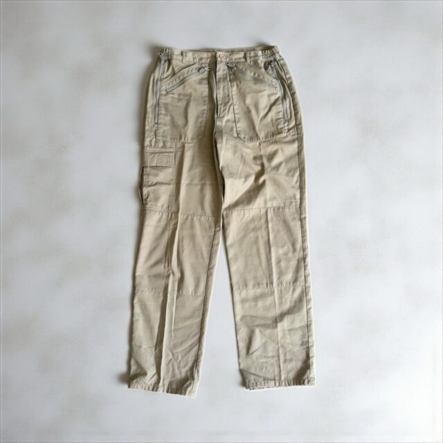 Mens Vintage Y2K Beige Baggy Cargo Pants - 32"